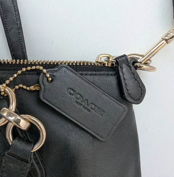 Coach Kelsey Leather Satchel with Crossbody strap Decorative Gold Grommets - Picture 11 of 16